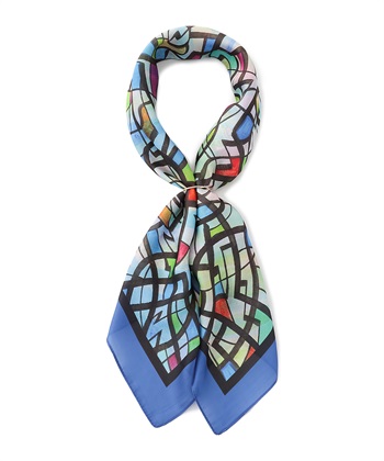 ヘラルボニー】プリントスカーフ A/C DESIGN BY ALPHA CUBIC｜クロス