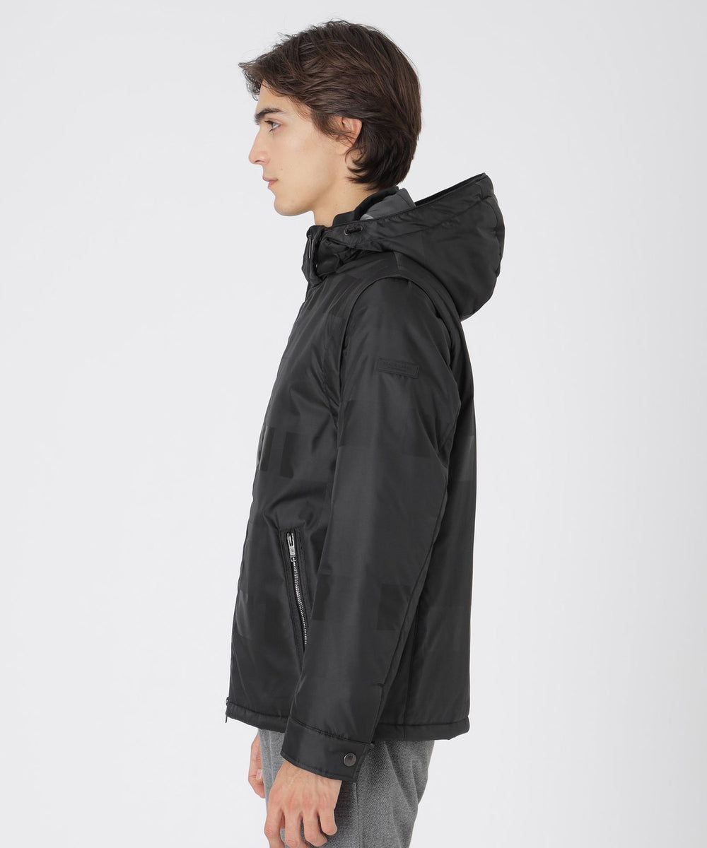 シャドーチェック4WAYパデッドパーカー（ブルゾン）｜BLACK LABEL