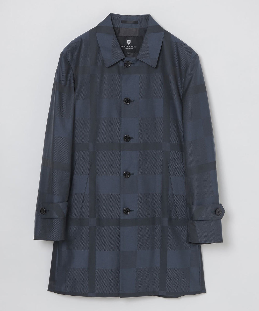 シャドーチェックライトウェイトステンカラーコート（ブルゾン