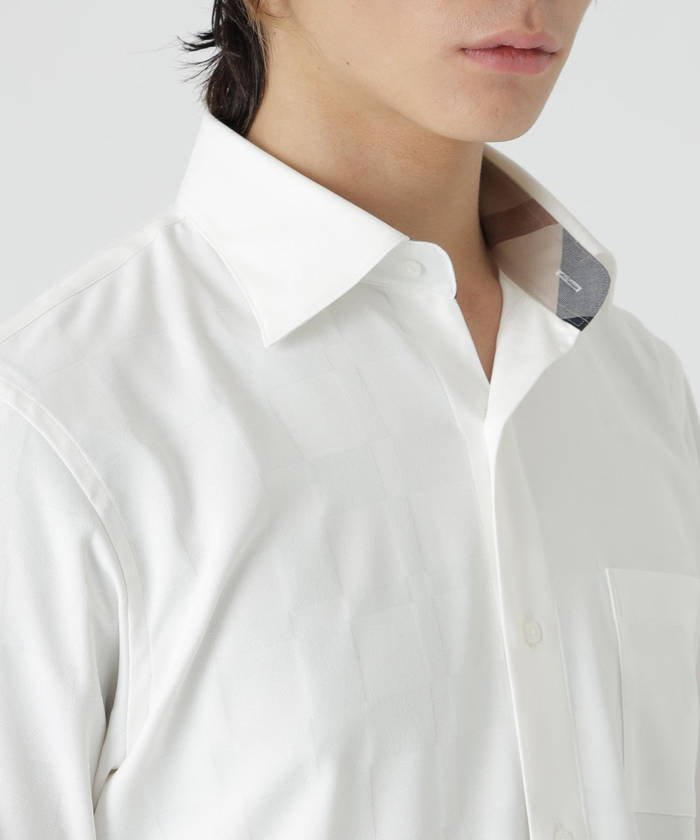 ハーフスケールシャドークレストブリッジチェックセミワイドカラー