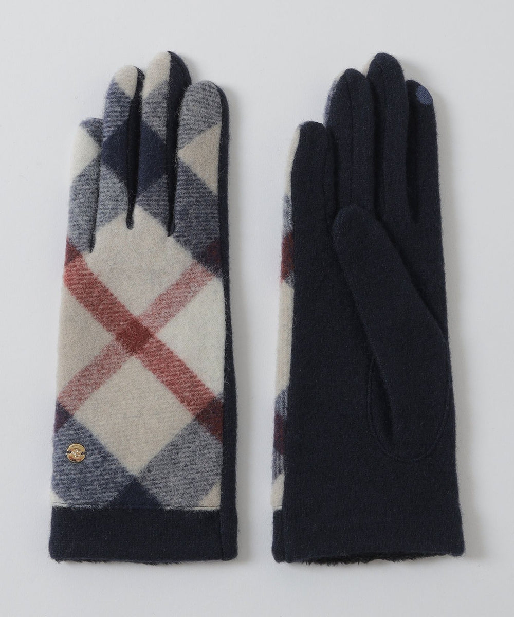 クレストブリッジチェックグローブ（ハット/キャップ/グローブ）｜BLUE