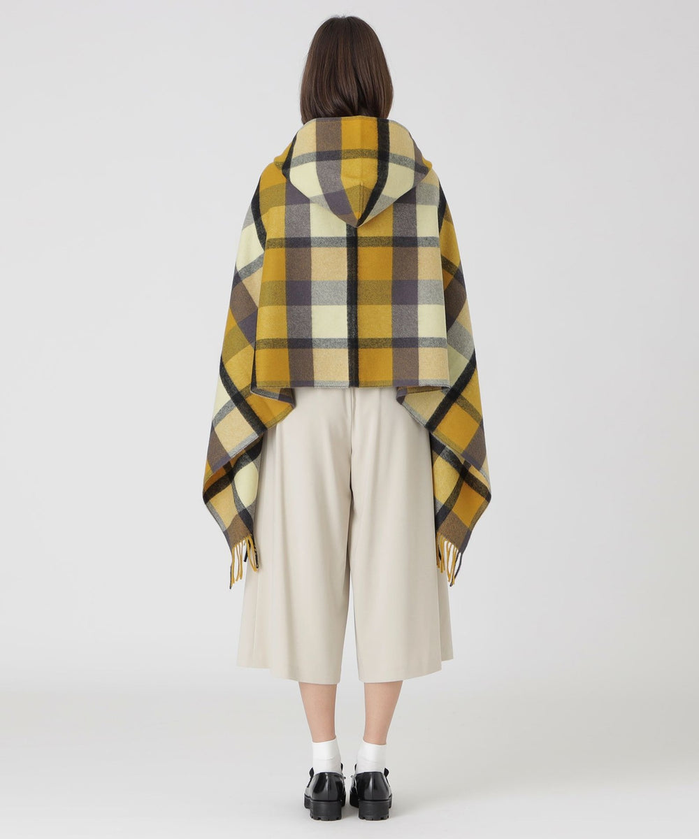 クレストブリッジチェックフード付きストール（マフラー・ストール