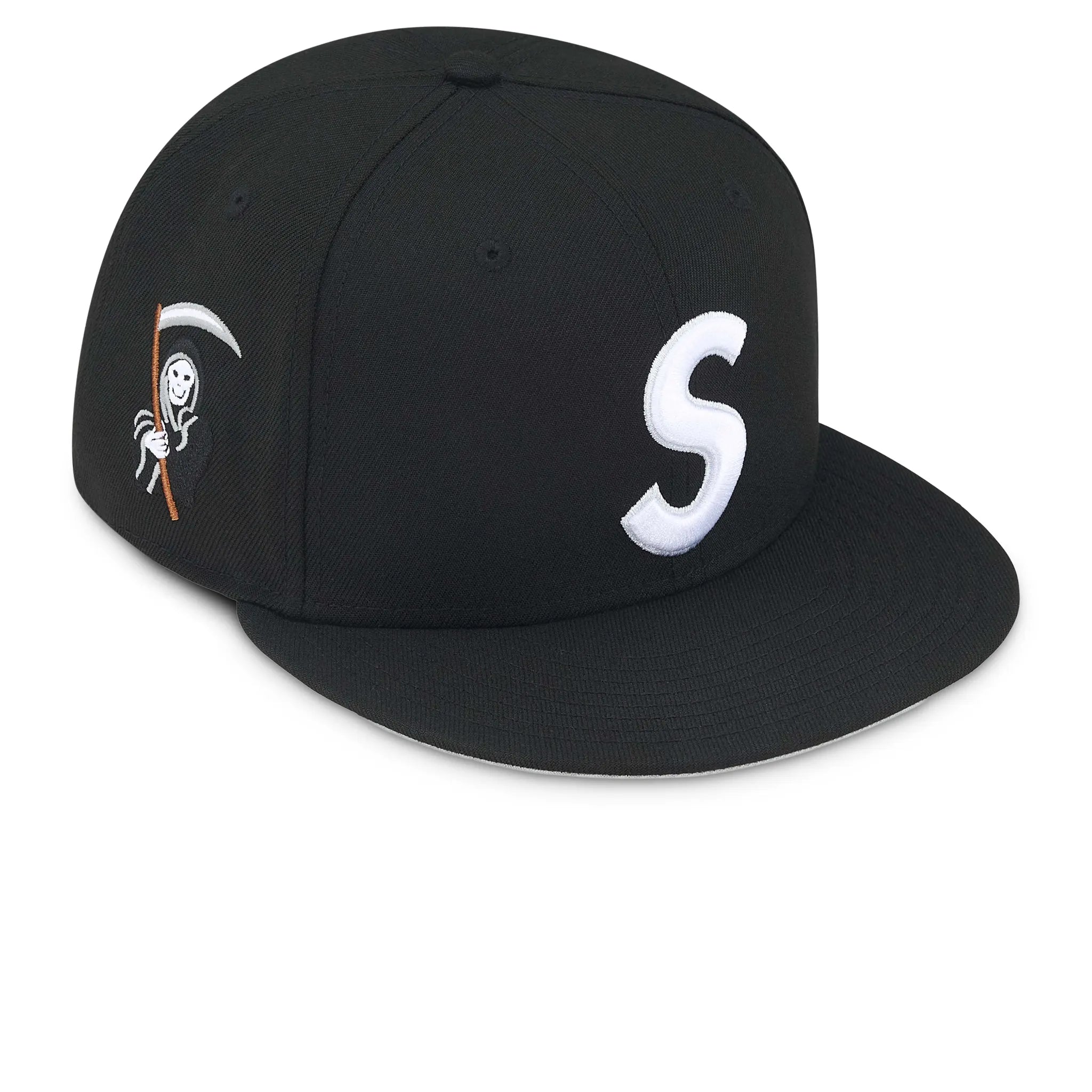 Supreme New Era Reaper S Logo Black Cap | FW25H45-BLACK