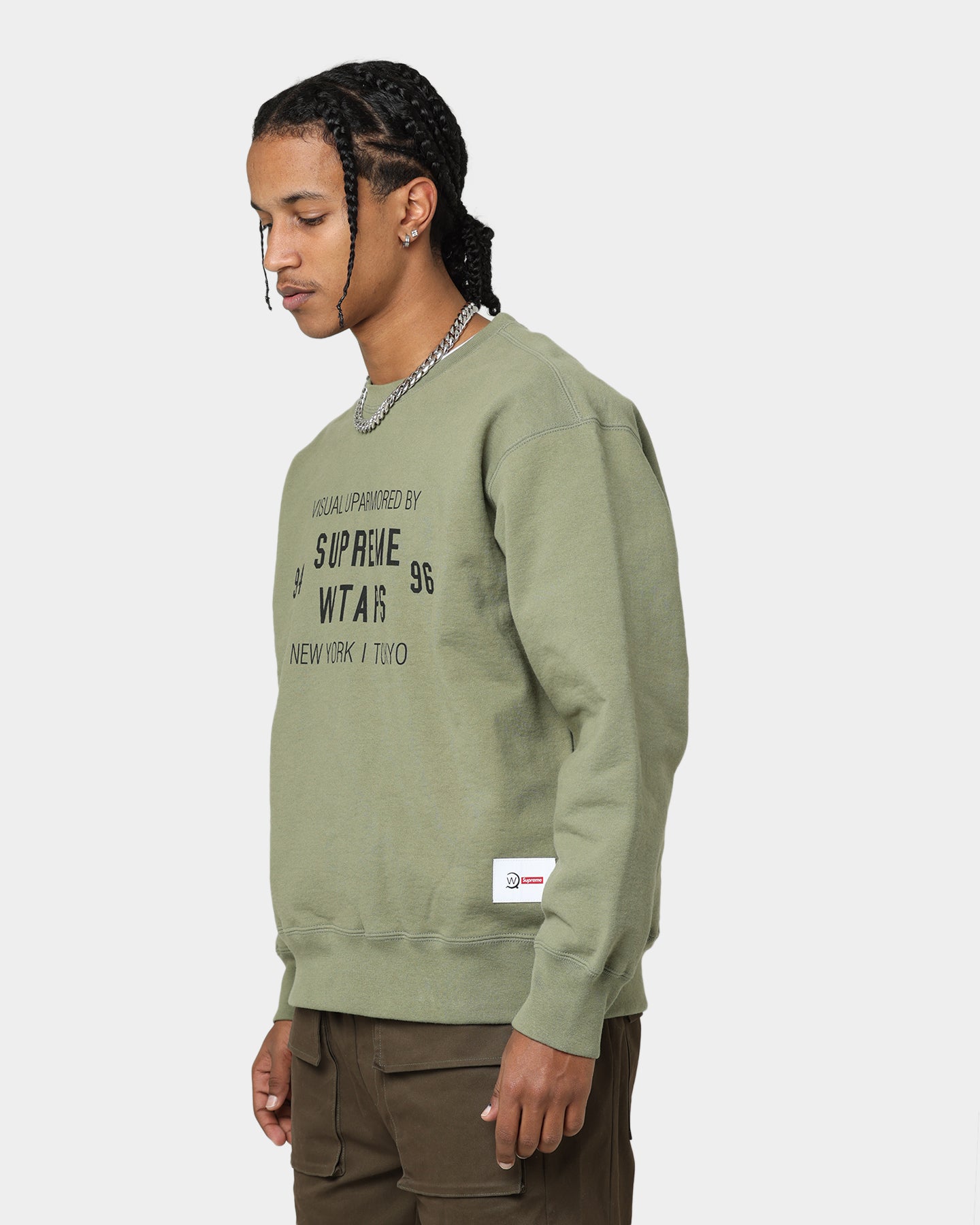 Supreme X WTAPS Crewneck Green | Culture Kings US