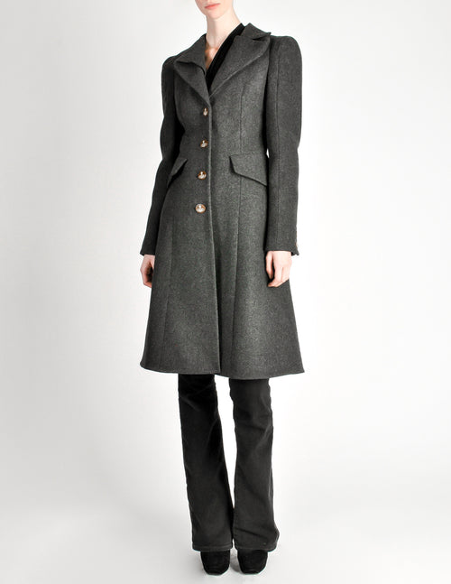 Vivienne Westwood Red Label Grey Felted Wool Coat – Amarcord