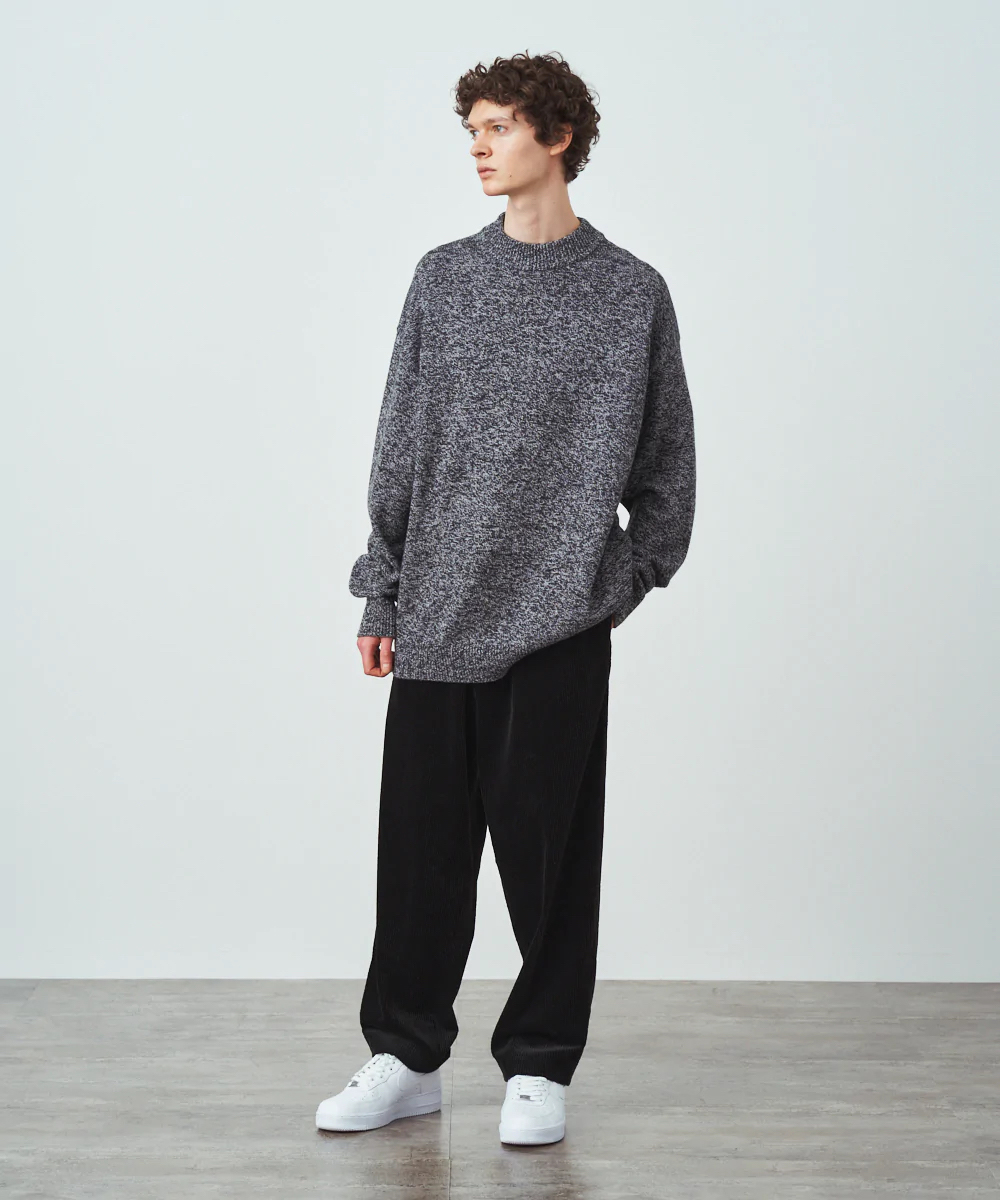 ATON」WOOL MOULINE MOCKNECK SWEATER | ANOTHER LOUNGE