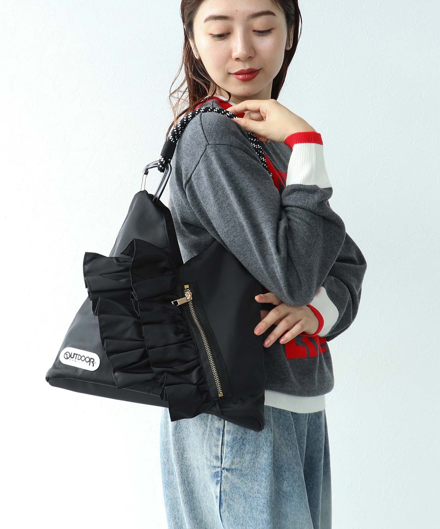 RISLEY OUTDOOR PRODUCTS コラボ フリルショルダーバッグ OUTDOOR