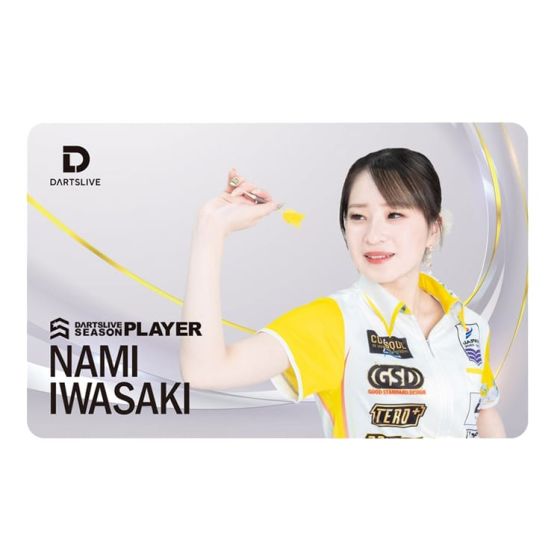 DARTSLIVE PLAYER GOODS V4 岩崎奈美 (Nami Iwasaki) Model Card and