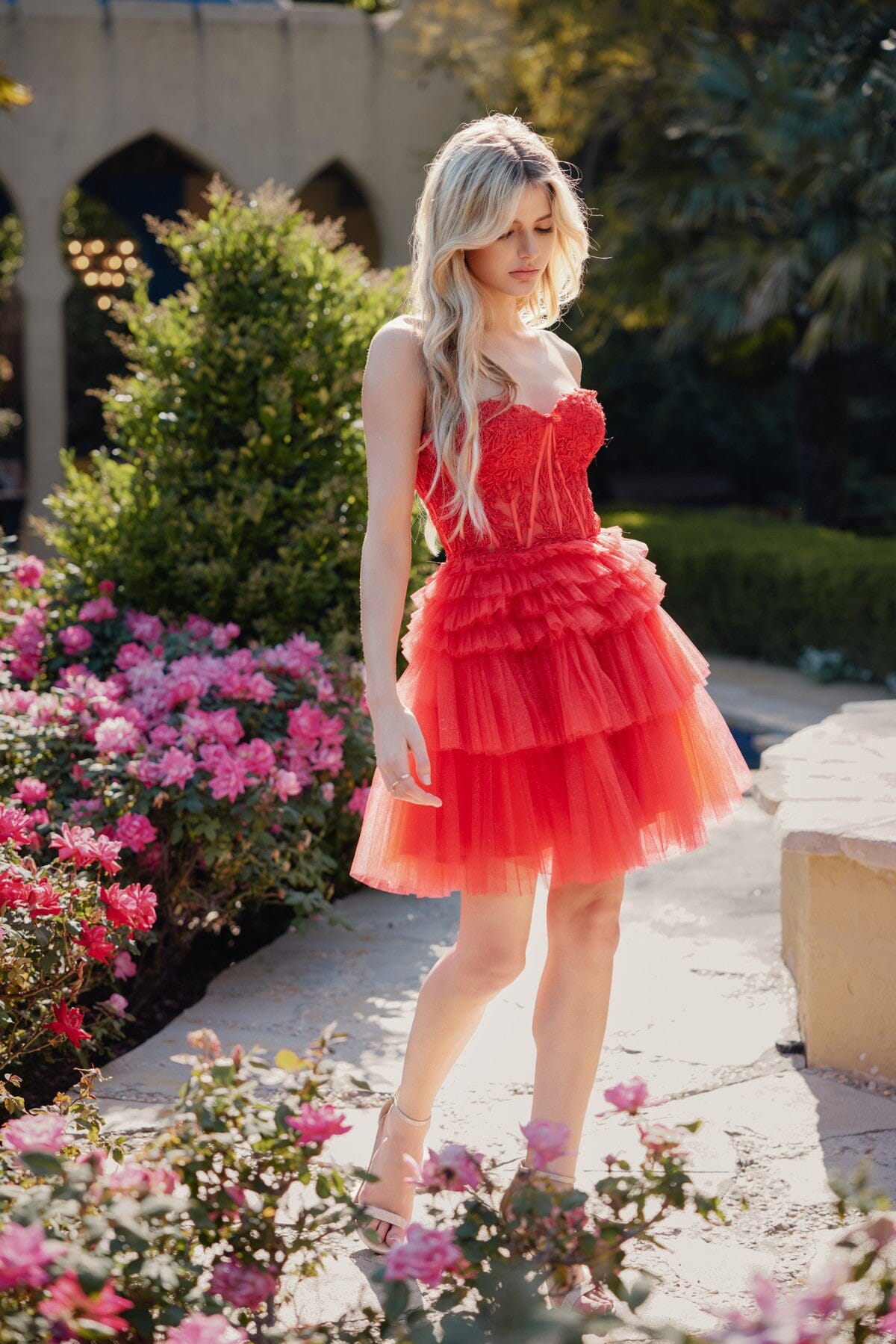 Short Strapless A-line Tiered Dress by Juliet JT918S – ABC Fashion