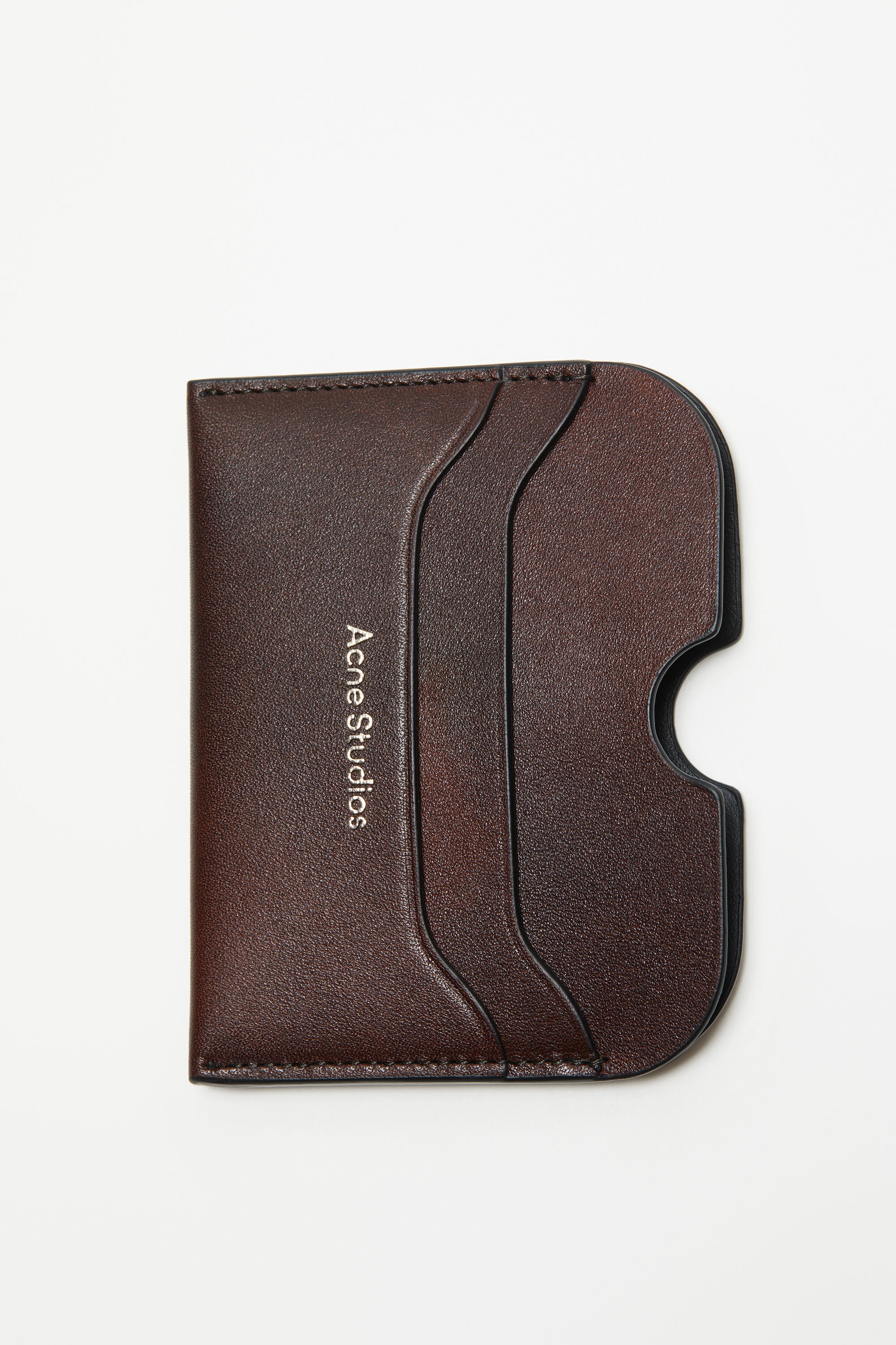 Acne Studios - Leather card holder - Dark brown
