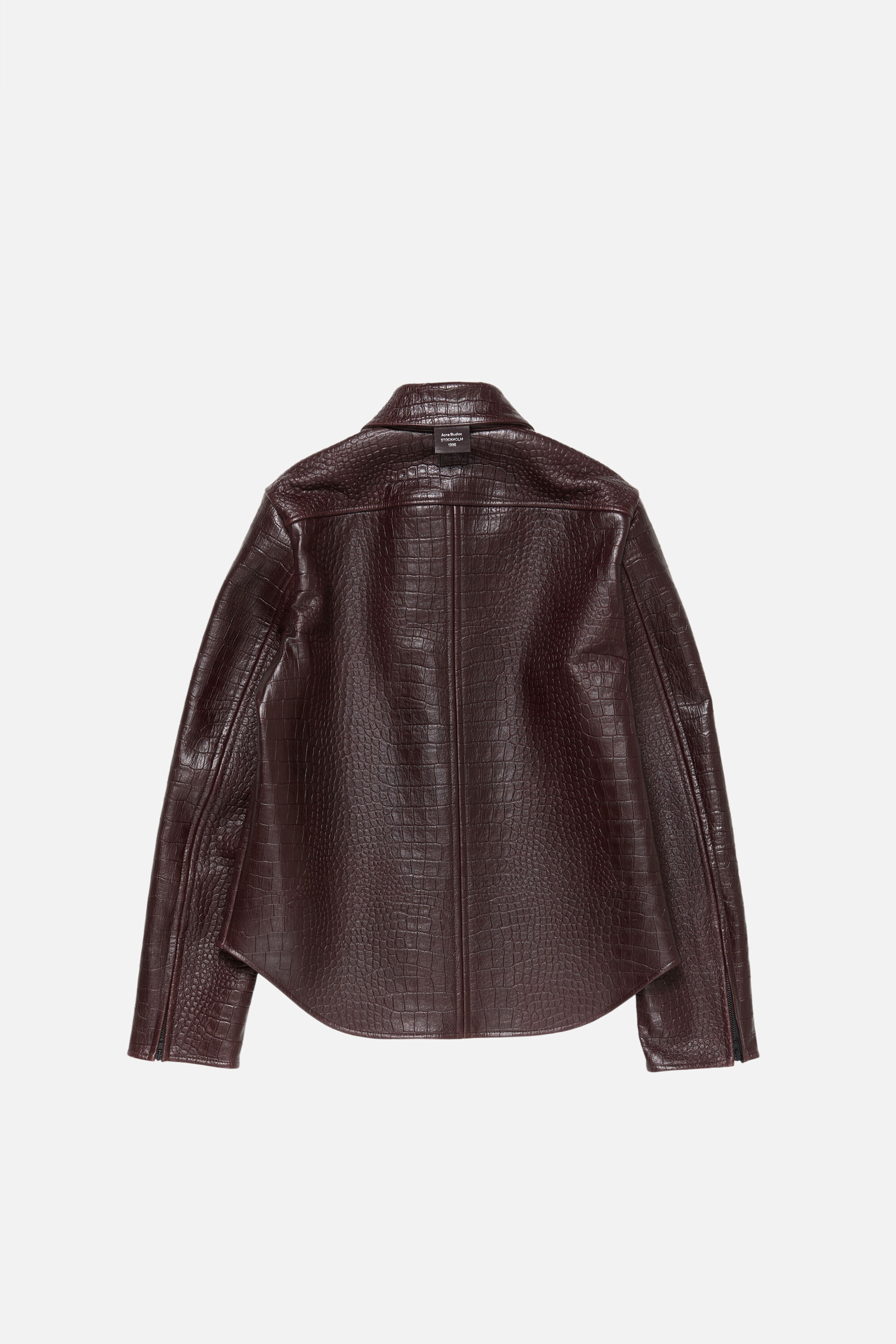 Acne Studios - Leather shirt jacket - Burgundy
