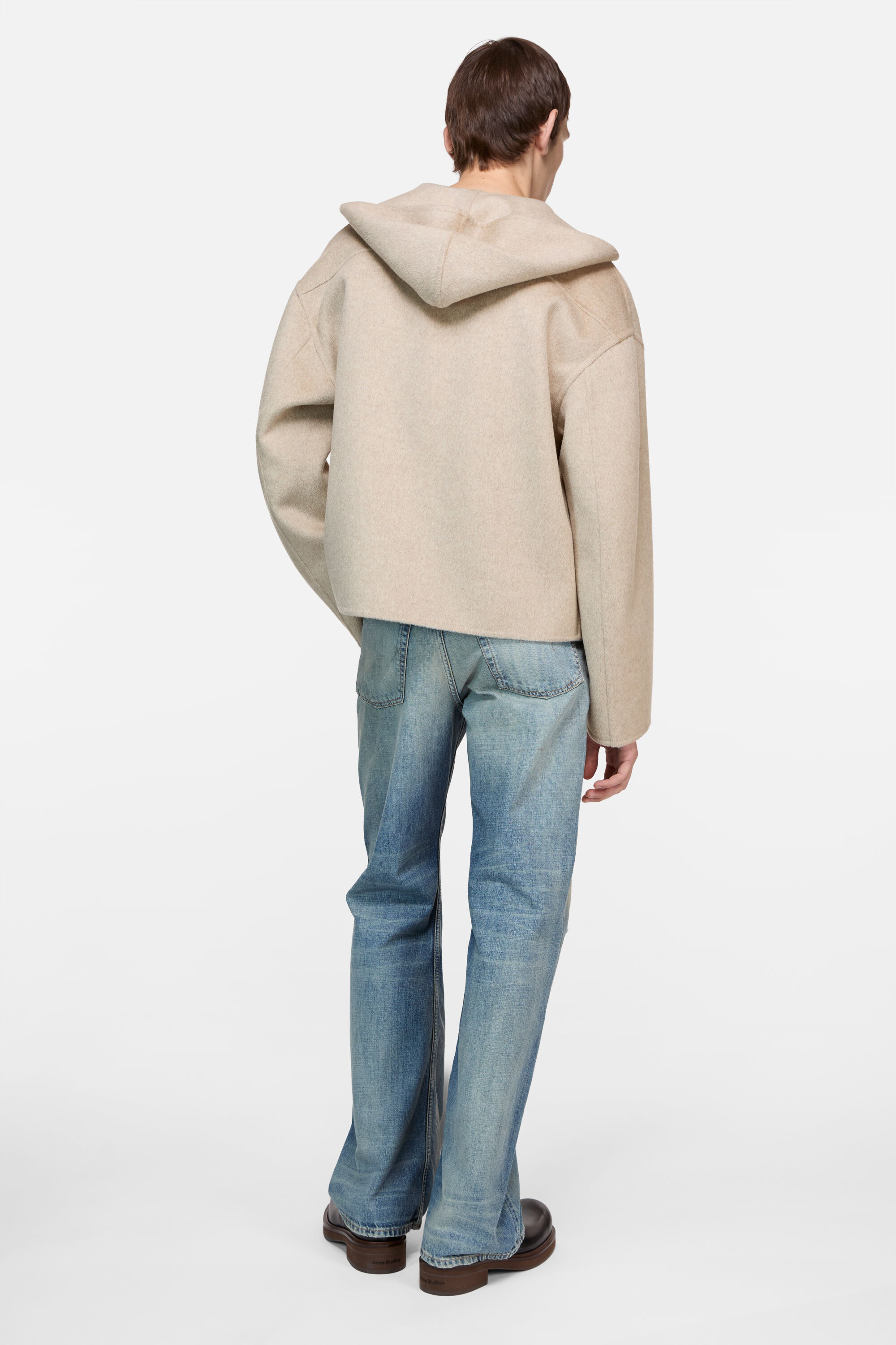 Acne Studios - Cashmere jacket with hood - Oatmeal melange