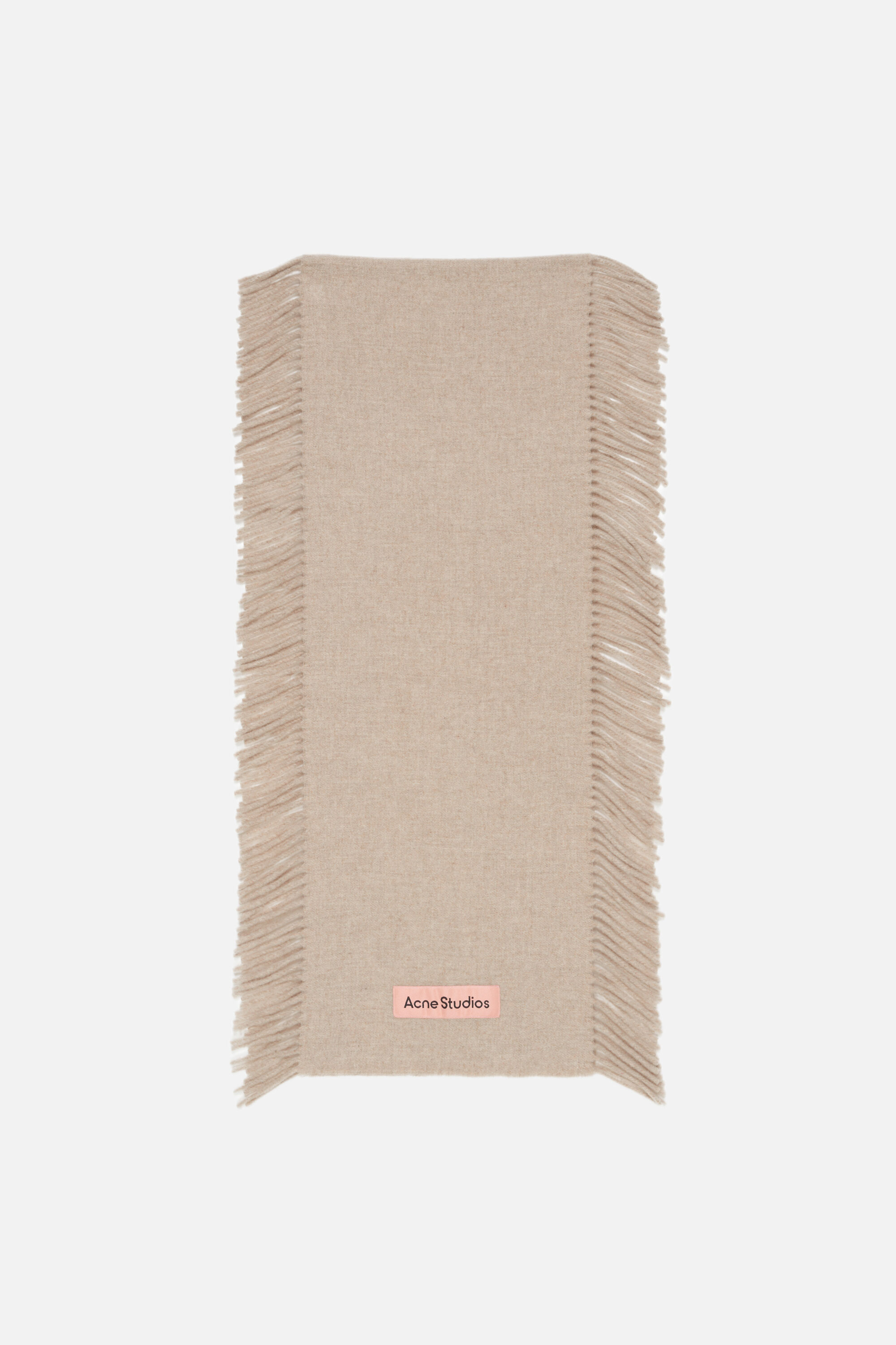 Acne Studios - Fringe wool scarf - Oatmeal melange
