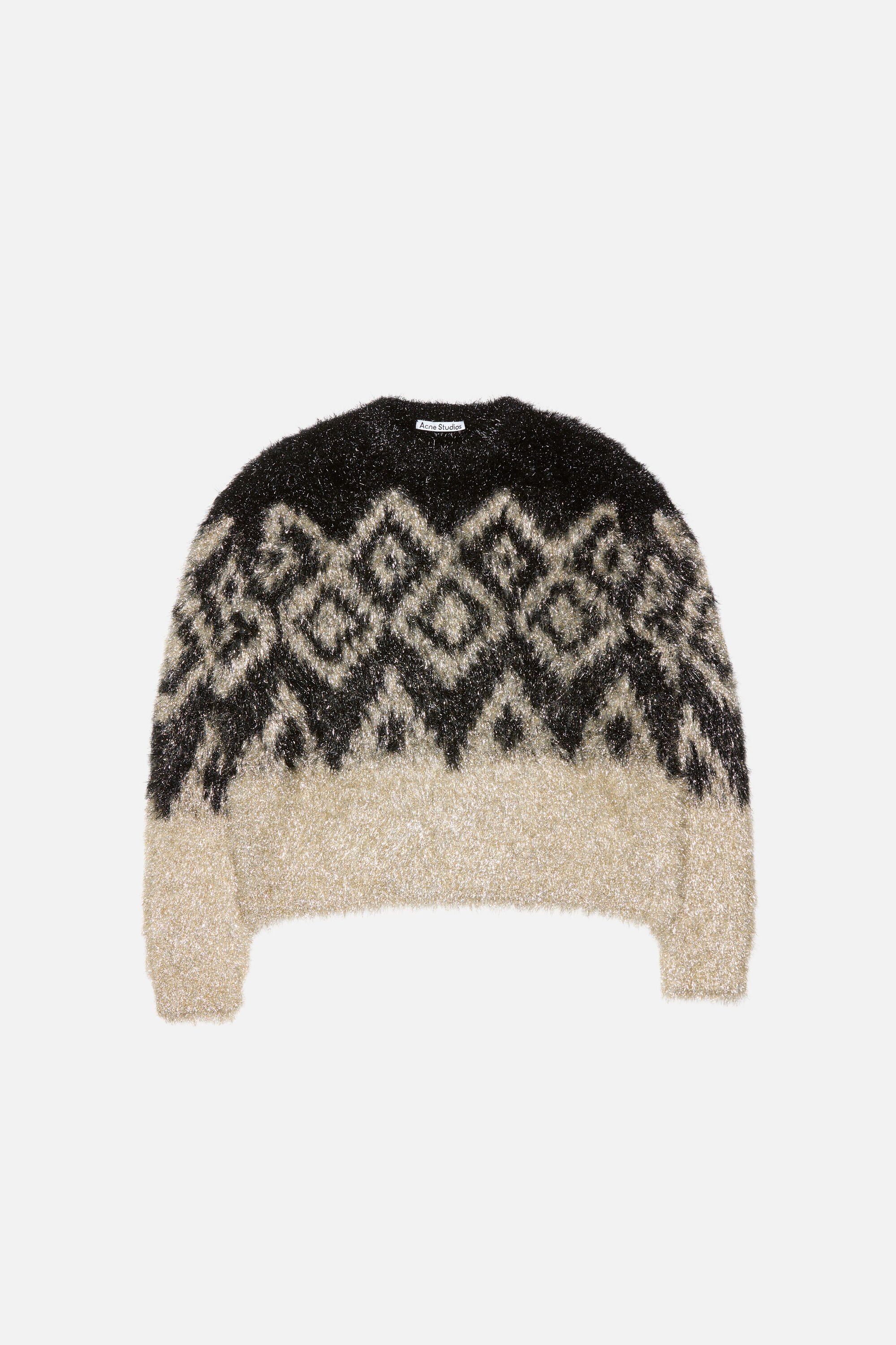 Acne Studios - Metallic knit sweater - Black/gold