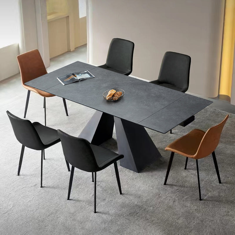 ACEX公式/ダイニングテーブル おしゃれ 伸張式 大理石 スタイリッシュ