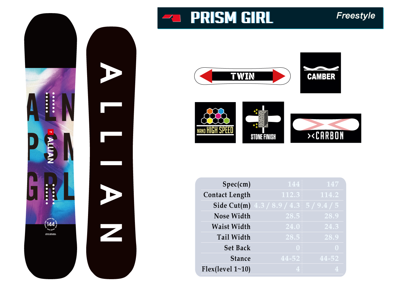 PRISM GIRL _ ALLIAN SNOWBOARDS 25-26