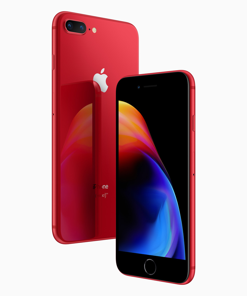 Apple、iPhone 8 および iPhone 8 Plus (PRODUCT)RED Special Edition