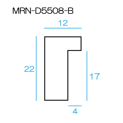 スクエアフォトフレーム：MRN-D5508-B 無垢:むく（ガラス） | マルニ