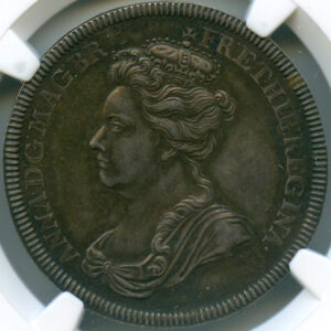 イギリス アン女王 即位記念 1702年 銀メダル NGC AU58 | ARK NUMISMATICS