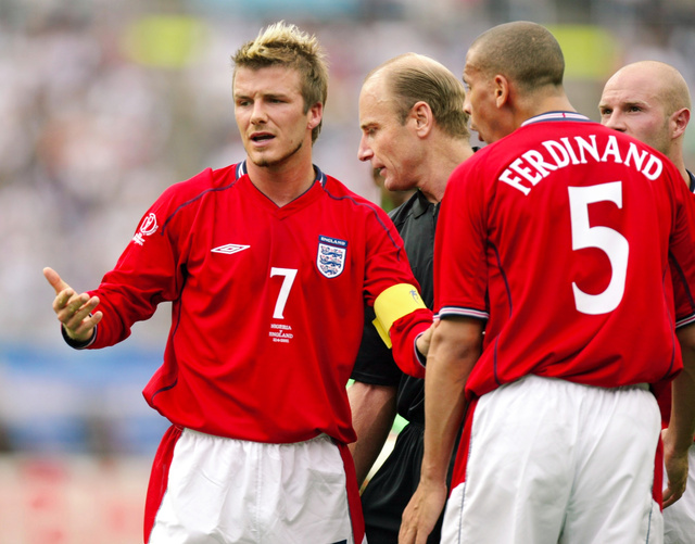 イングランド代表 2002年W杯 ベッカム ユニフォーム Lサイズ