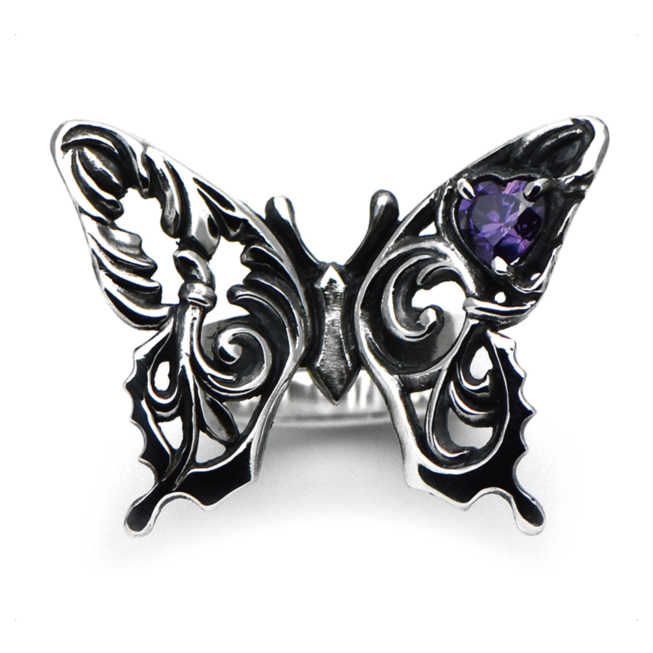 アゲハ 蝶 ハートストーン シルバー925 リング 指輪【Ageha|アゲハ】Ageha