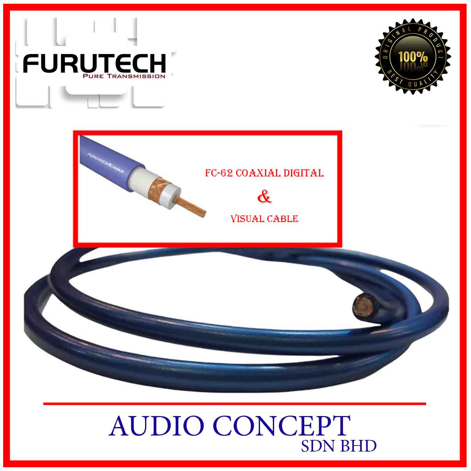 Furutech FC-62 (Coaxial Digital & Visual Cable) - Audio Concept