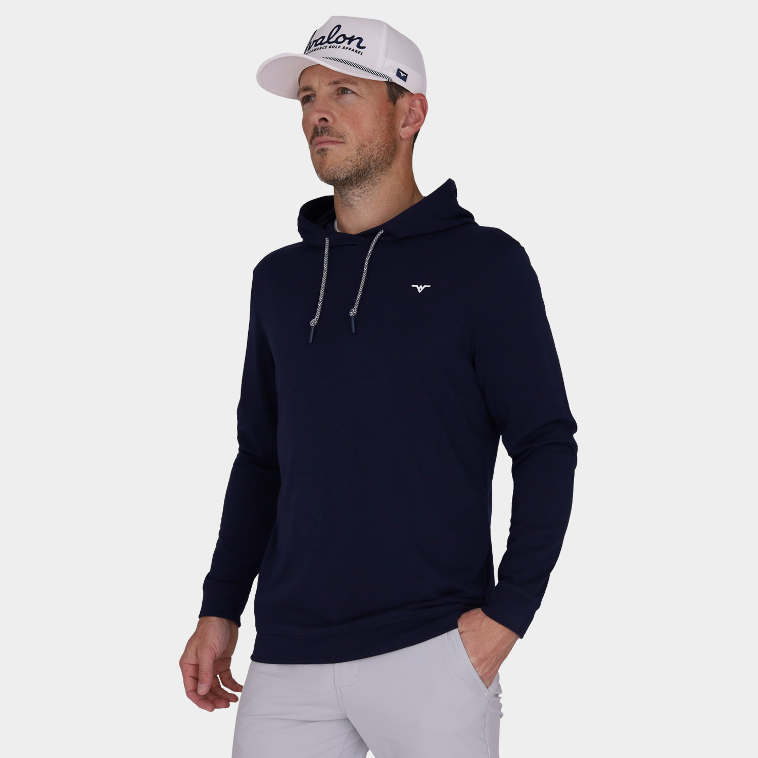 Performance Golf Hoodie: Navy Blue | Avalon Modern Golf Apparel