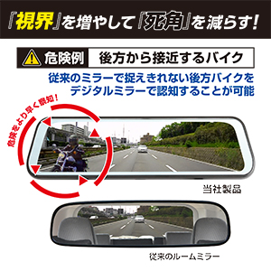 前後録画ドライブレコーダーミラー【製造終了品】 | 大橋産業株式会社