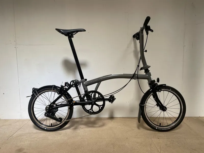 EX-DISPLAY Brompton P Line Urban Low Folding Bike in Storm Grey