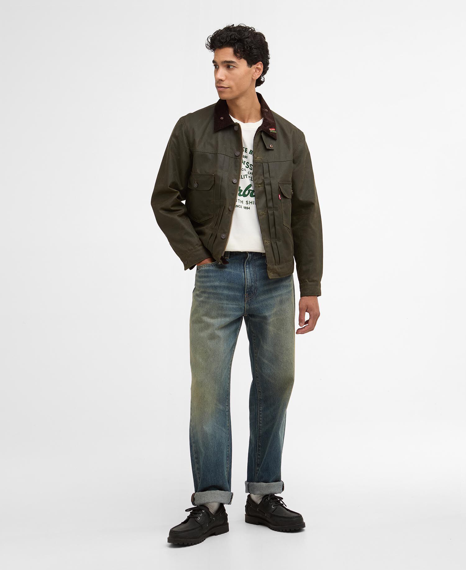 Buy Barbour x Levi's Type II Waxed Jacket for N/A 0.0 | BARBOUR_US