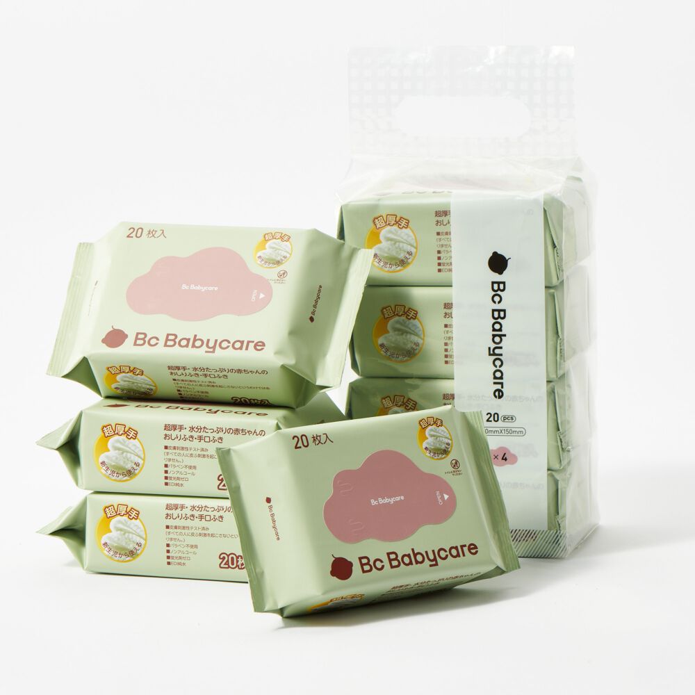 Babycare 超厚手おしりふき手口ふき20枚×4個 | Babies