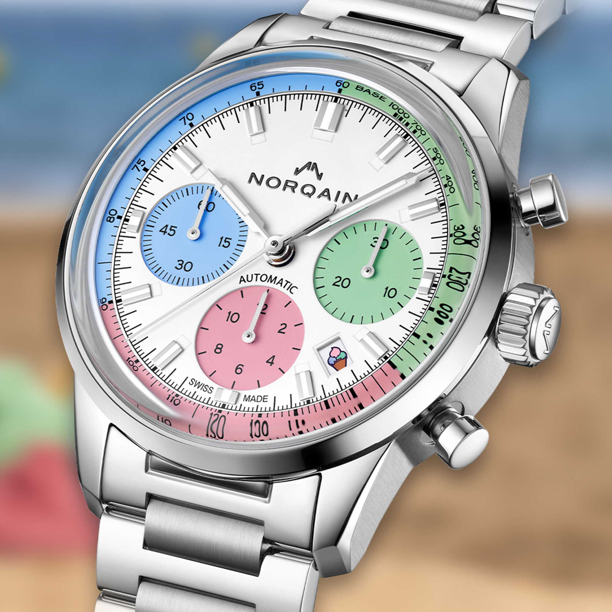 NORQAIN Freedom 60 Chrono “ENJOY LIFE” Special Edition White Dial