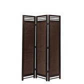 ラタンパーテーション SW07AT（3連タイプ）ダークブラウンの卸・通販