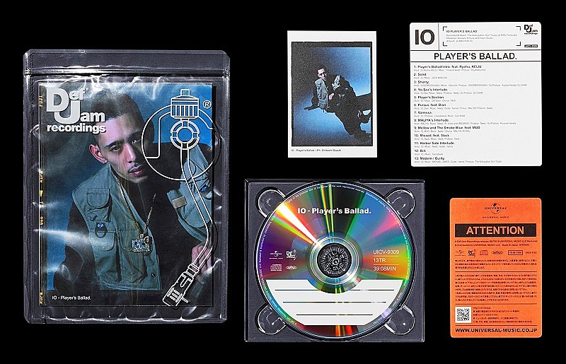 IO(KANDYTOWN)、6/19リリースの1stアルバム『Player's Ballad.』アート