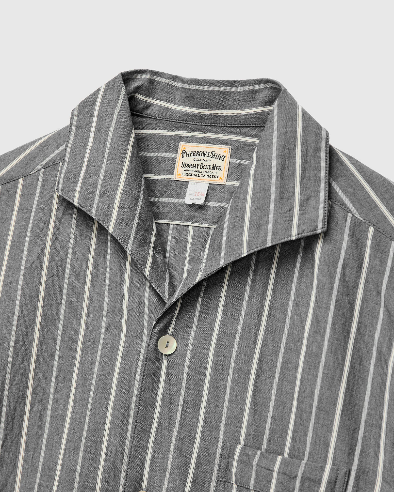 Italian Collar Shirt in Charcoal Stripe – Blue Owl Workshop