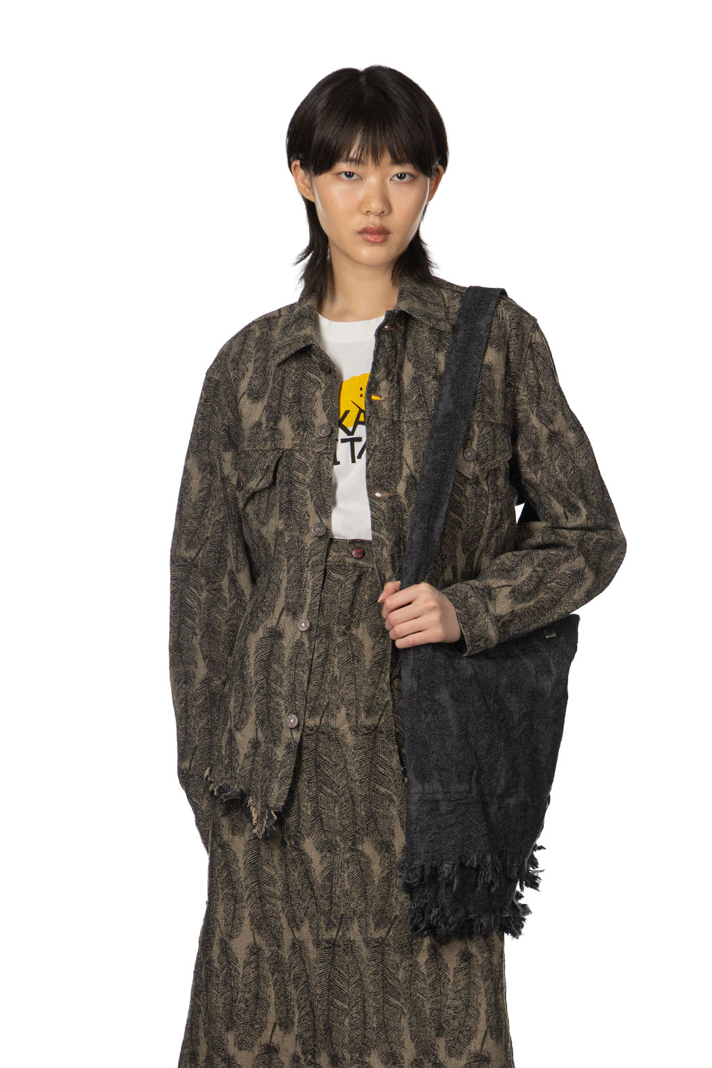 Kapital | 12oz MAGPIE Denim 3rd Jacket - Black x Beige | Women