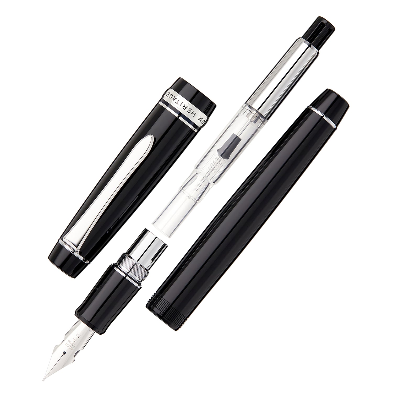 Pilot Custom Heritage 912 Fountain Pen - Black, Soft Fine - The