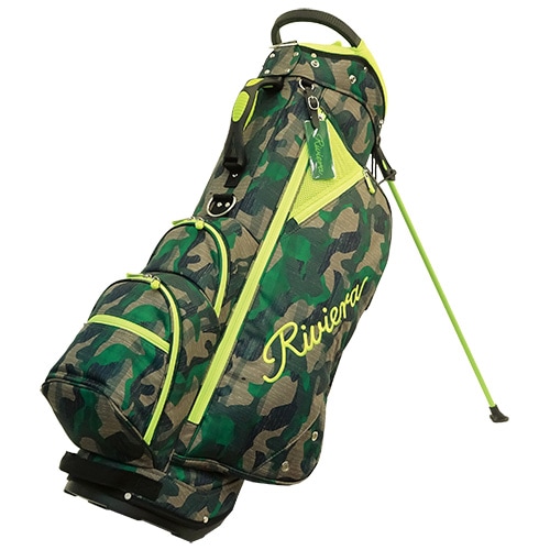 リビエラ迷彩スタンド式ゴルフバッグ 土日価格 リビエラ迷彩スタンド式