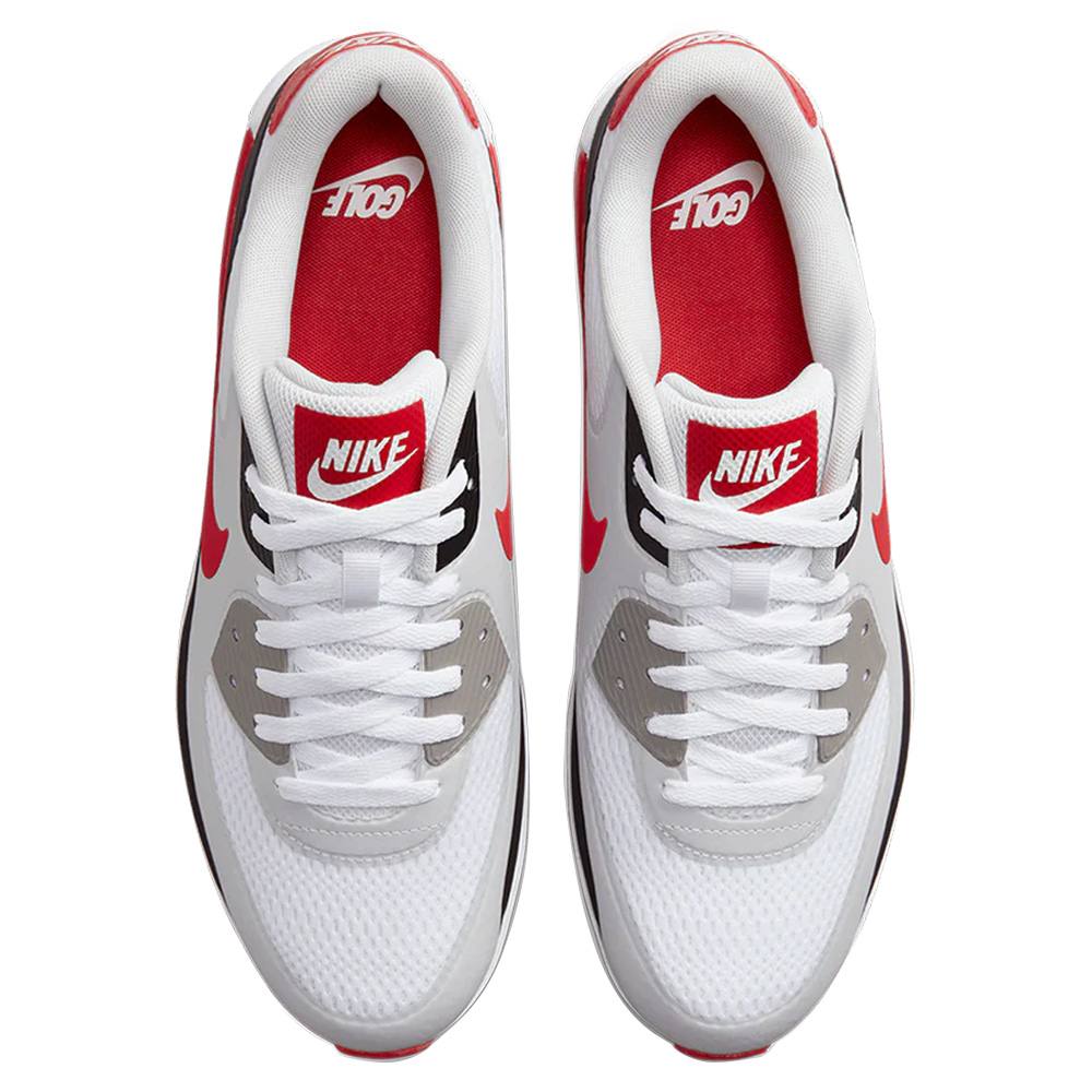 Nike Air Max 90 G Spikeless Golf Shoes White/University Red/Black