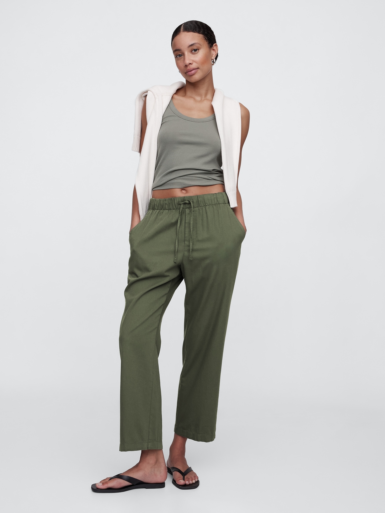 Mid Rise Easy Twill Pants | Gap Factory