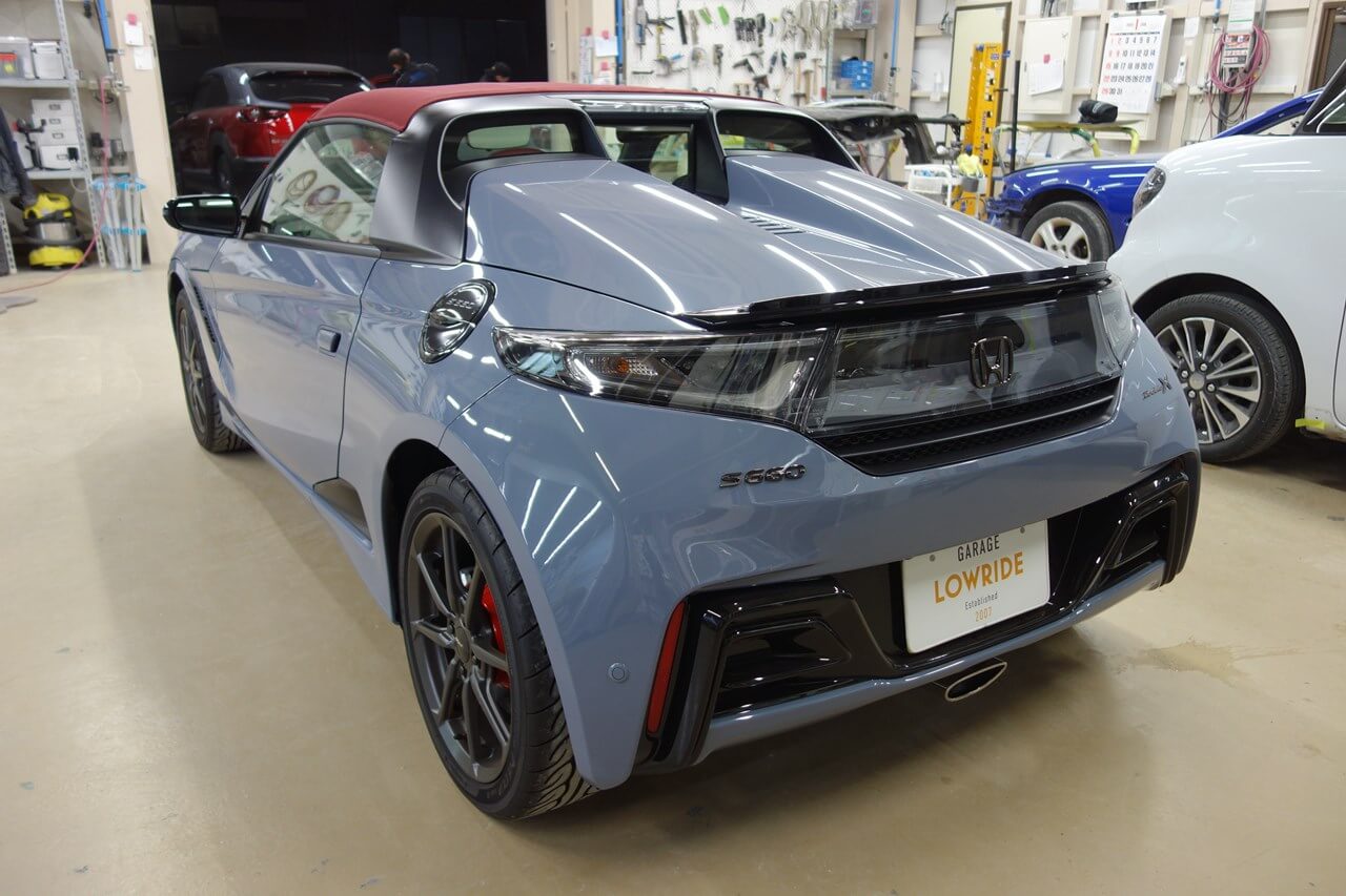 ホンダ S660 樹脂パーツ シボ消し＆ブラックマイカ塗装など 東京都立川