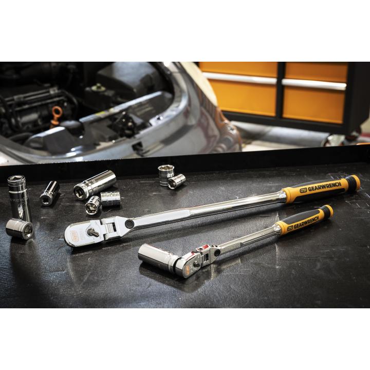 120XP Dual Material Handle Locking Flex Head Ratchet Set