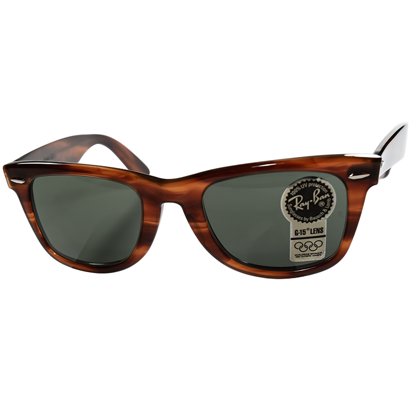 GIG LAMPS 1980s B&L RAYBAN WAYFARER 1 AMBER size50/22 with B&L G15