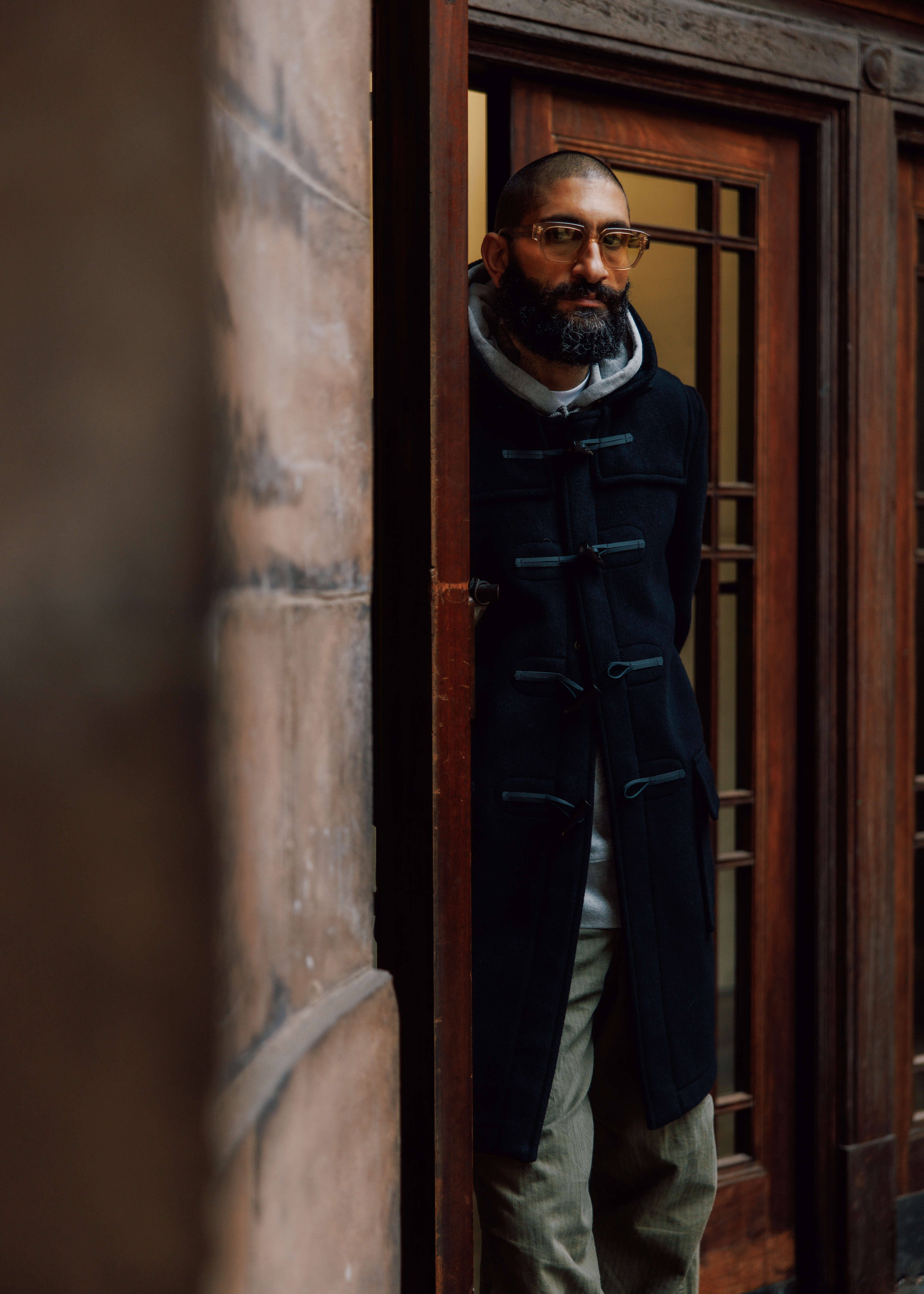 Men's Morris Duffle Coat Black Stewart - Gloverall – Gloverall