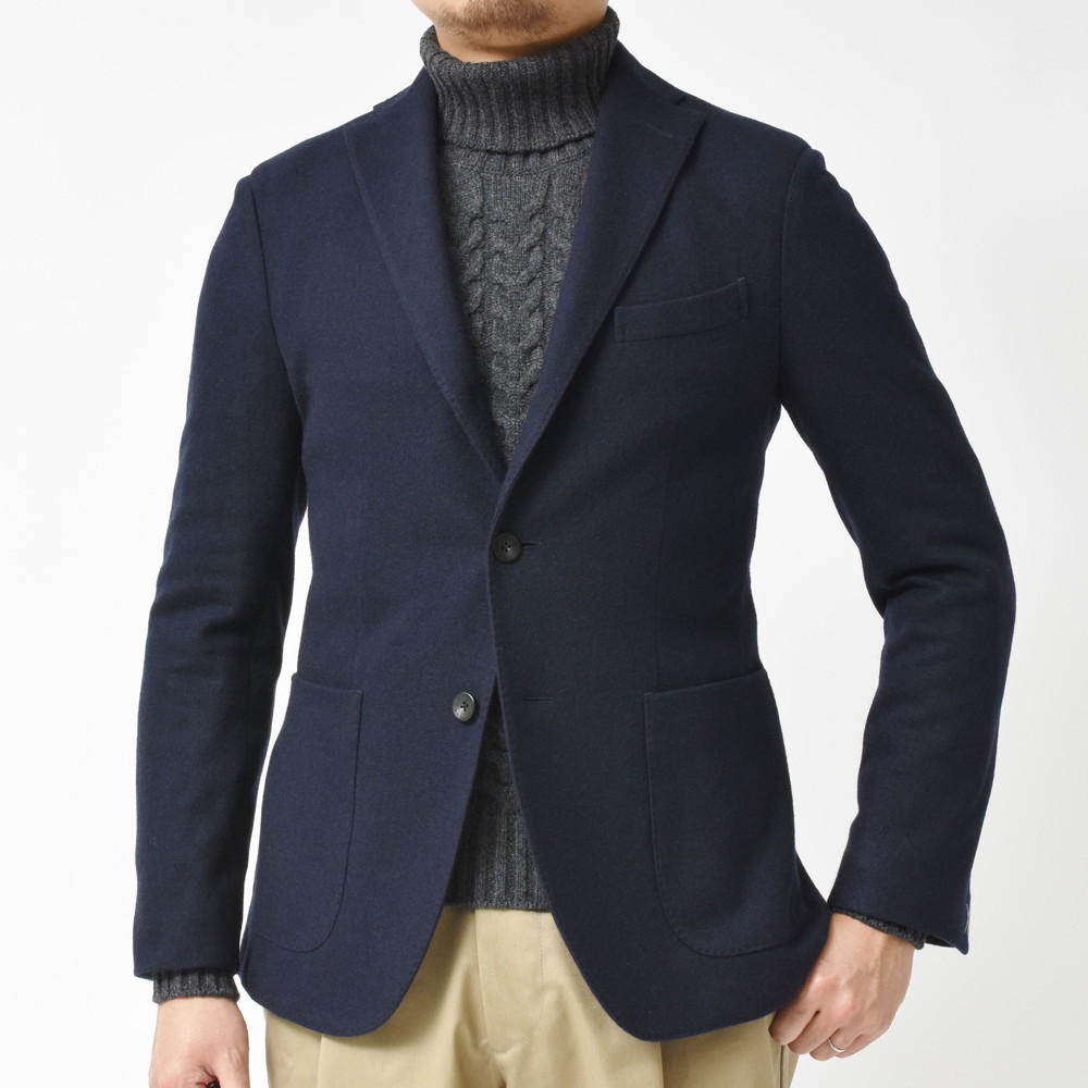 st】BOGLIOLI ボリオリ チェスターコート ネイビー 42 st】BOGLIOLI