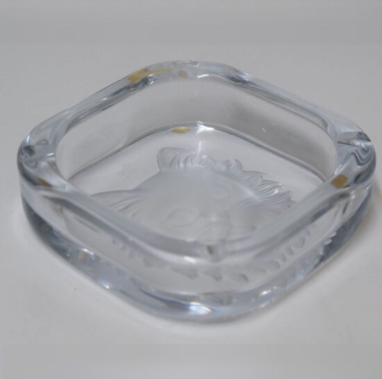 フランス セーブルクリスタル 猫 アッシュトレイ 灰皿 Cristal De