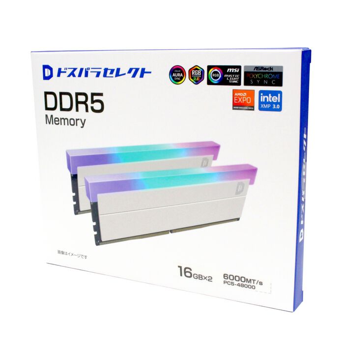 ドスパラセレクト DDR5 メモリ 16GBx2 D5D4800-16G2A ドスパラセレクト
