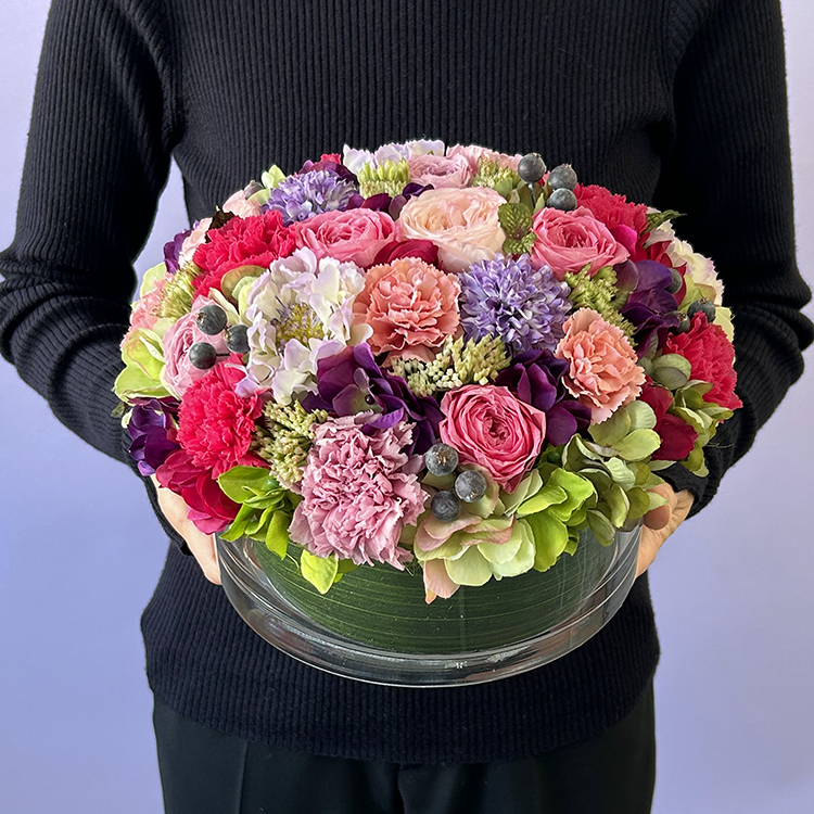 プリザーブドフラワー「ヴェール」ピンク L | 花・花束を贈るなら第一