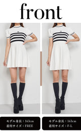 ボーダーニットフレアミニワンピース – Darich (ダーリッチ)