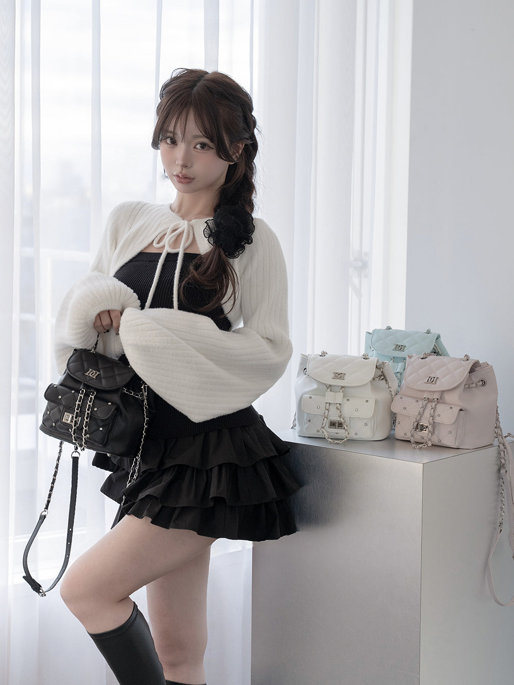 予約商品】キルティングビジューミニリュック – Darich (ダーリッチ)